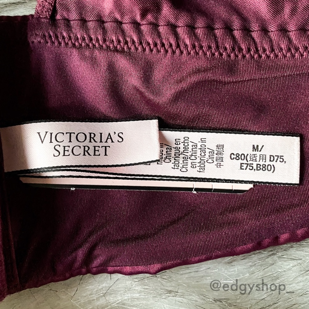VS | Satin Triangle Corset Long Line Bralette - Picture 3 of 6